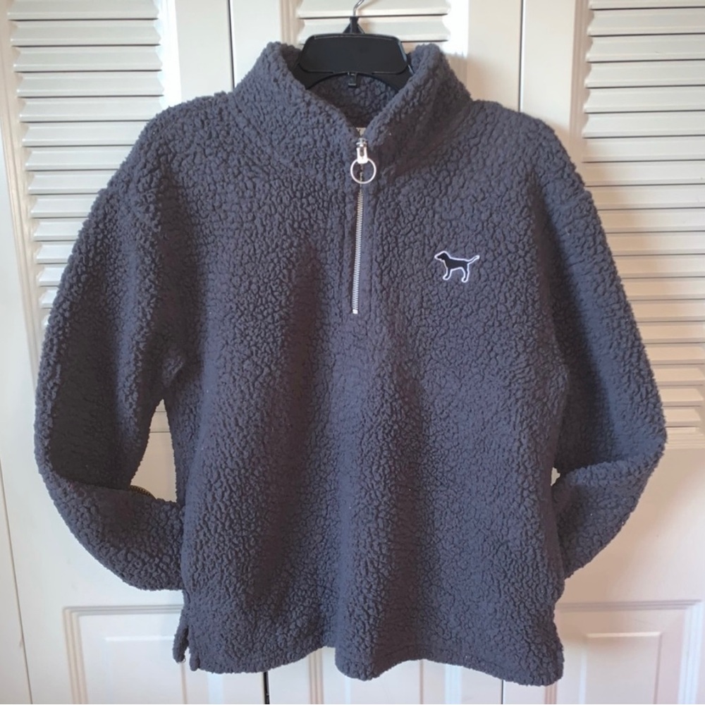 PINK Sherpa Half-Zip Pullover